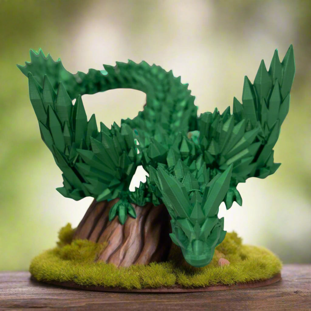 Winged Crystal Dragon - single Color Silk PLA